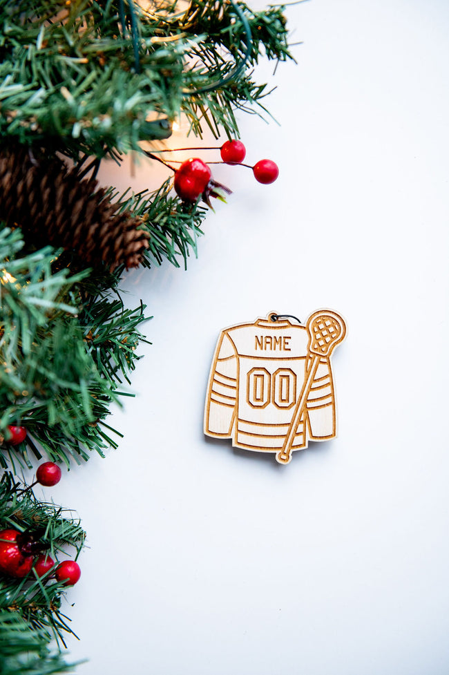 Custom Lacrosse Jersey Ornament or Magnet