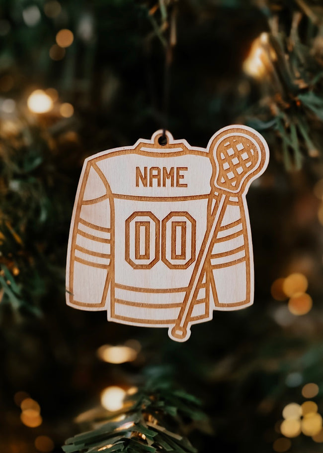 Custom Lacrosse Jersey Ornament or Magnet